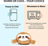 Baby Sloth Microwavable and Coolable Warm Pals Stuffed Animal Plush with Lavender Scent