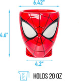 Spiderman Head and Web Ceramic 3D Sculpted Mug