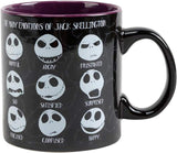 Silver Buffalo Disney Nightmare Before Christmas Jack Emotions Ceramic Mug, 20 Oz