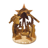 Olive Wood 3D Nativity Scene Grotto Ornament