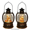 10.25" Harvest Pilgrim Couple Glitter Water Lantern