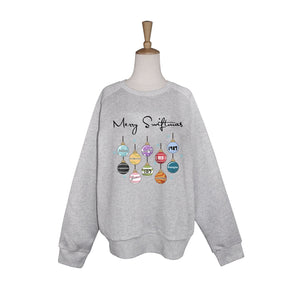 Merry Swiftmas Albums Sweatshirt - Grey