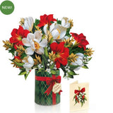 Golden Mistletoe Freshcut Paper Flowers Pop-Up Bouquet