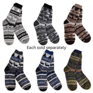 Elk Lodge Men's Thermal Slipper Socks