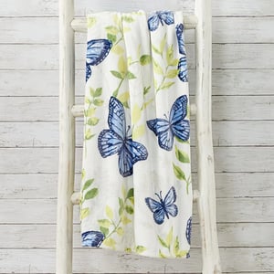 50" x 60" Butterfly Garden Single Layer Fleece Blanket - At Home by Mirabeau