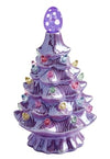 6.75" Iridescent LED Ceramic Easter Egg Tree