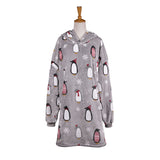 Arctic Dreams Penguin Oversized Blanket Pullover