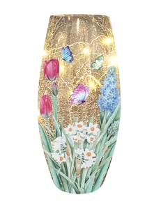 4.5" x 8.9" LED Spring Vase - At Home by Mirabeau