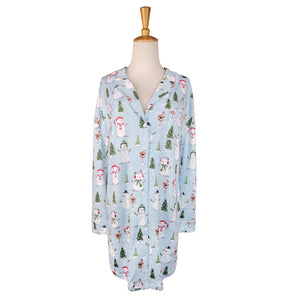 Winter Wonderland Long Sleeve Sleep Dress