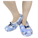 Frosty Friends Velvety Sherpa Fleece Slippers