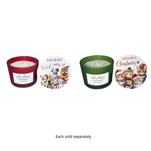 12 Oz. Merry Woof-mas or Meowy Christmas 3-Wick Candle