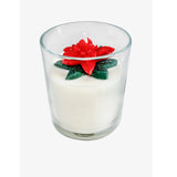 10 Oz. Poinsettia Flower Art Candle