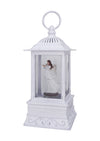10.5" Heavenly White Angel with Dove Glitter Water Lantern