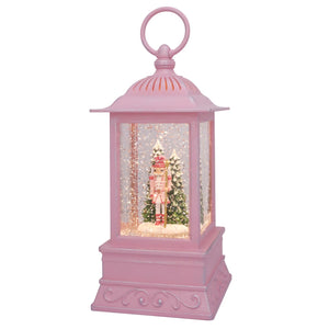 10.5" Pink Sugarplum Nutcracker Glitter Lantern