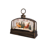 10" Extra W Santa's Sleigh Ride Glitter Lantern