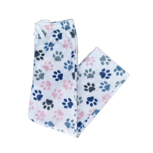 Velvety Fleece PJ Bottoms - Joyful Paw Prints