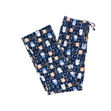 Lounge Pants - Navy Kitten Garden