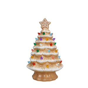 7.5" Sweet Gingerbread LED Lighted Ceramic Tree
