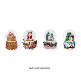 100mm Wind-Up Musical Water Globe Festive Friends