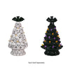 7.5" Bat Tree Top LED Lighted Halloween Ceramic Tree