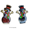 23.7" Snowman Infinity Mirror with Message Merry Christmas and Let It Snow