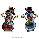23.7" Snowman Infinity Mirror with Message Merry Christmas and Let It Snow