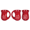 Cranberry Red Snowflake Cozy Mug 16 Oz.