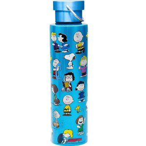 Peanuts Snoopy and Friends Stainless Steel Blue Water Bottle