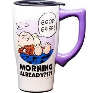 Peanuts Charlie Brown Good Grief Ceramic Travel Mug
