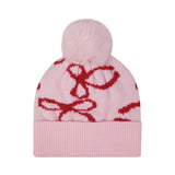 Sweetheart Swirl & Bows Beanie Hat