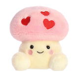 Palm Pals - Brooklyn Mushroom Pink with Red Hearts 5" Stuffed Plush