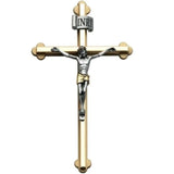 Metal Cross with 2-Tone Figure, 8-Inch