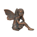 7" Pondering Sitting Fairy Resin Figurine