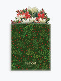 Festive Poinsettias Fresh Cut Paper Flowers Pop-Up Mini Bouquet
