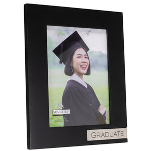 Graduate Black Picture Frame Holds a 5"x7" Photo
