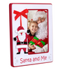 Santa and Me Picture Frame with Layered Trim and Santa Attachment Holds 4" x 6" Vertical Photo
