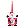 2025 Baby's First Christmas Picture Frame Ornament Santa Shaped Holds 2.5" Round Photo