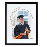 Class of 2026 Graduate The Journey Continues Black Layered Arch Picture Frame Holds 4"x6" Vertical Photo