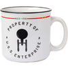Star Trek Property of USS Enterprise Ceramic Camper Mug, 20 Oz.
