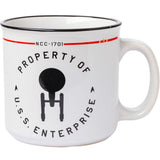 Star Trek Property of USS Enterprise Ceramic Camper Mug, 20 Oz.