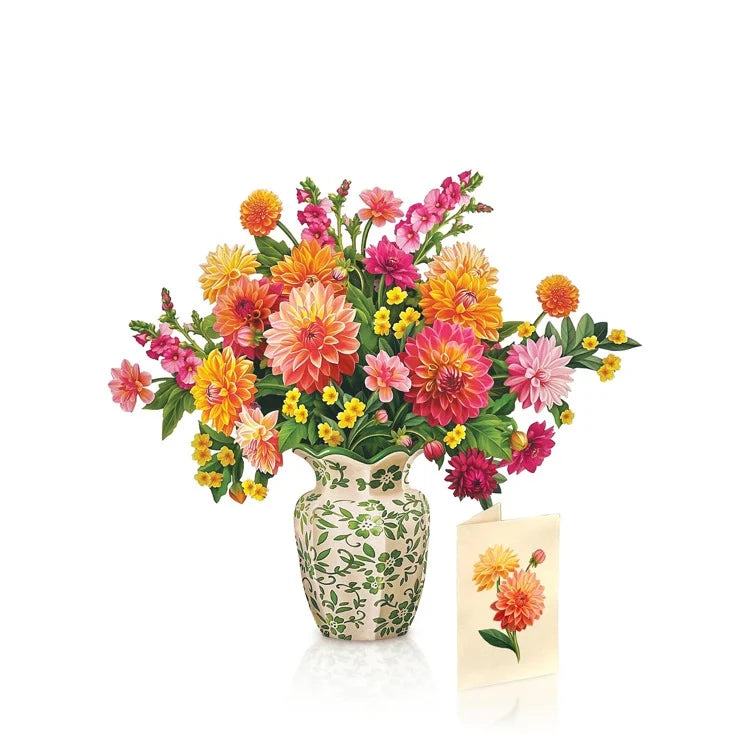 Dahlia Sunrise Freshcut Paper Flowers Pop-Up Card – Steve's Hallmark