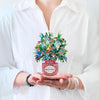 Mini Hummingbird Oasis Fresh Cut Paper Flowers Pop-Up Card