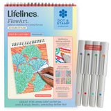 FlowArt Dot-By-Letter Botanicals Meditative Dotting Activity Book & Markers