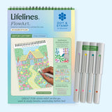 FlowArt Dot-By-Letter Cozy Cottage Meditative Dotting Activity Book & Markers