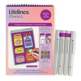 FlowArt Hidden Patterns Foodie Fun Meditative Dotting Activity Book & Markers