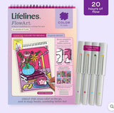 FlowArt Color-to-Reveal Fragrant Blooms Meditative Dotting Activity Book & Markers