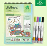 FlowArt Trace Within Peaceful Pause Meditative Dotting Activity Book & Markers