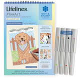 FlowArt Dot-By-Letter Wags & Whiskers Meditative Dotting Activity Book & Markers