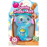 Axolotl Holding Snack Squishy Toy Random Colors 2.5"