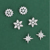 Holiday Earrings Silver Snowflake with Crystal Trio